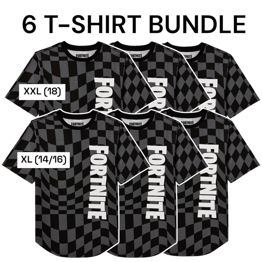 🔥BUNDLE🔥 Lot (6) Fortnite Optical Graphic Logo T-Shirt Reseller Wholesale